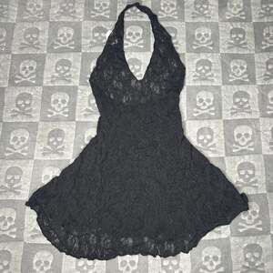 Y2k lace halter dress